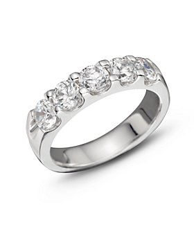Bloomingdale's - Certified Diamond 5 Stone Band in 18K White Gold, 1.50 ct. t.w. - 100% Exclusive
