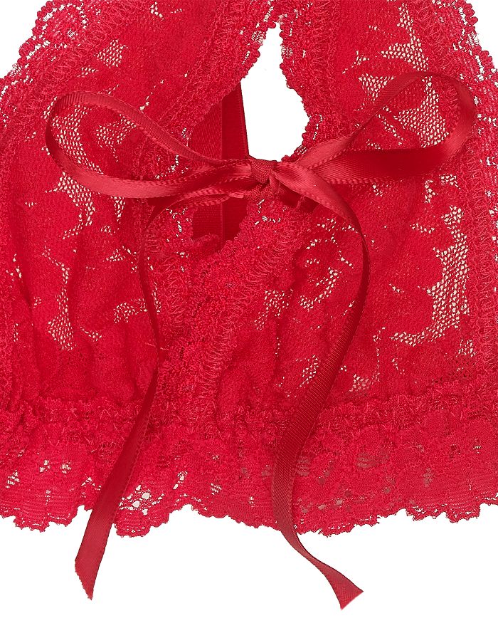 Shop Hanky Panky After Midnight Peekaboo Bows Bralette In Red