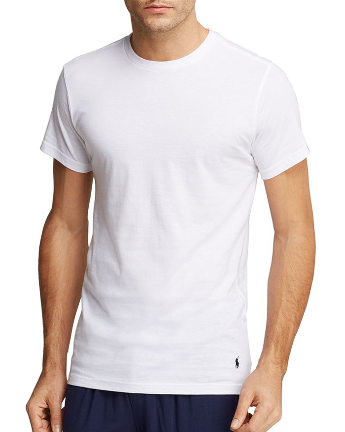 Shop Polo Ralph Lauren Slim Fit Crewneck Undershirt, Pack Of 3 In White
