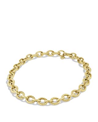 Oval Link Chain Necklace in 18K Yellow Gold, 16mm