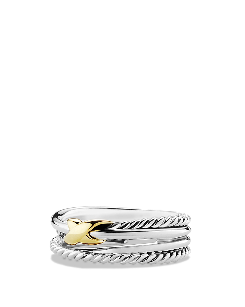 David Yurman X Crossover Ring with 18K Gold