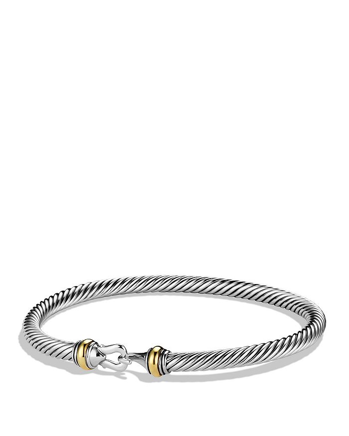 DAVID YURMAN CABLE BUCKLE BRACELET WITH GOLD,B11295 S8M