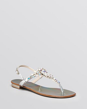 Le Silla Flat Sandals - Crystal | Bloomingdale's