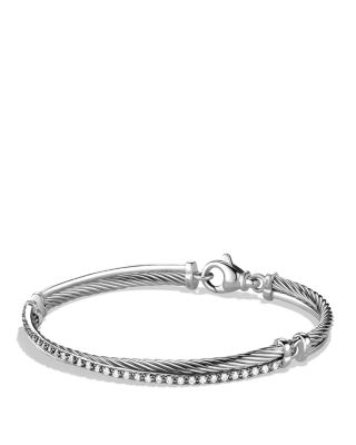 David Yurman - Crossover Bracelet with Diamonds