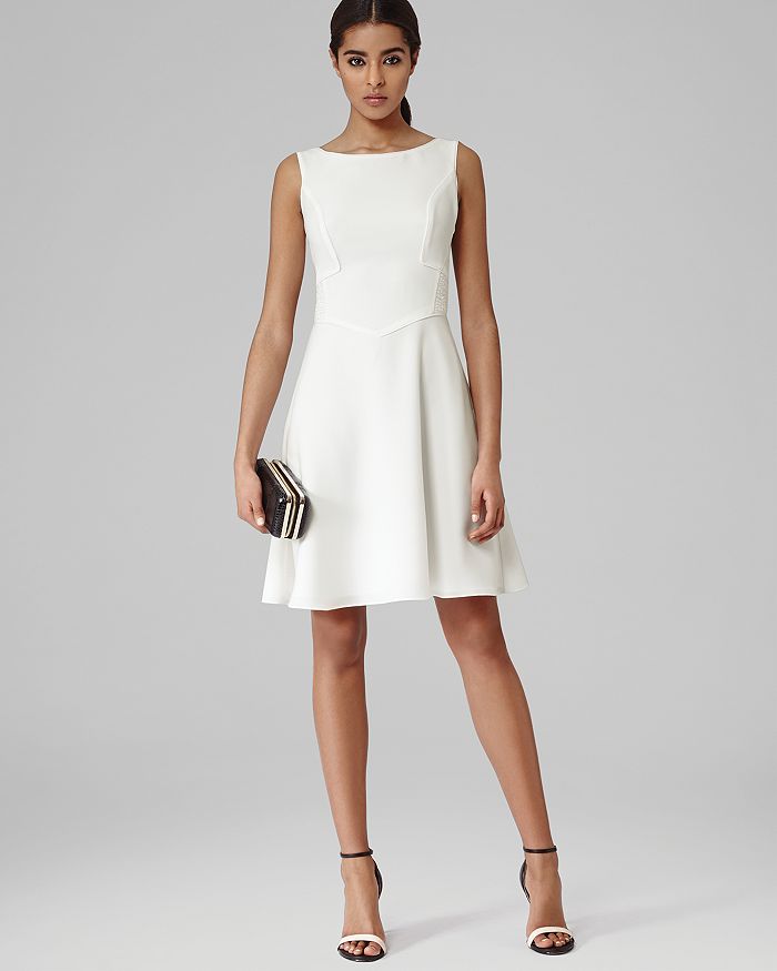 REISS Dress Jade Pleat Back Bloomingdale s
