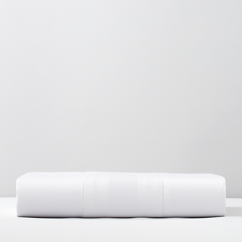 Sferra Capri Flat Sheet, King In White