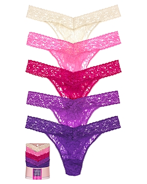 Hanky Panky Plus Thongs - Original Rise, Set Of 5 #4811xf In Multi