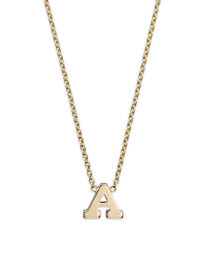 Zoë Chicco 14k Yellow Gold Initial Necklace, 16 In A