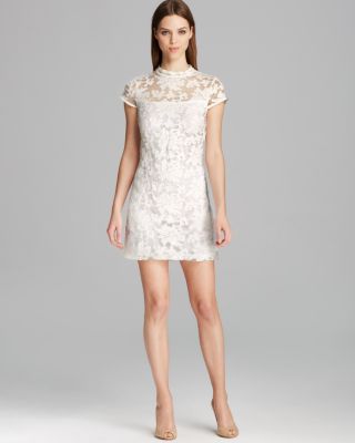 cynthia steffe white lace dress Cynthia Steffe lace Reese Boatneck Dress