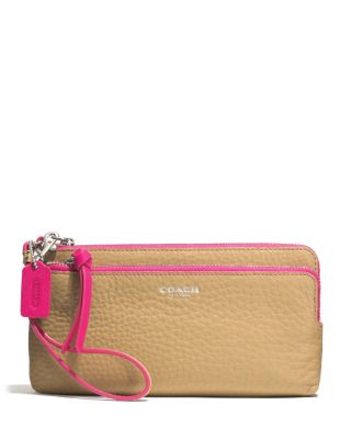 COACH Bleecker Double L Zip Wallet in Edgepaint Leather Bloomingdale s