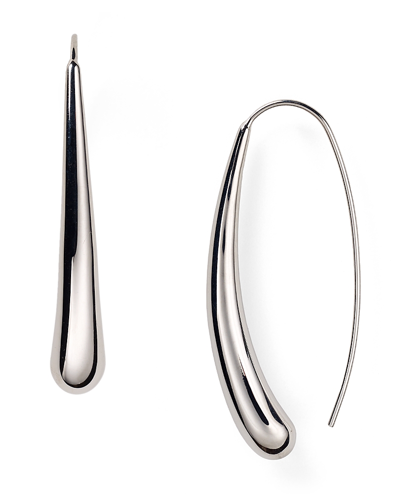 Aqua Sterling Silver Long Teardrop Earrings