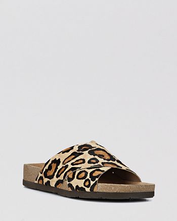 Sam Edelman Flat Sandals - Adora Leopard Print | Bloomingdale's