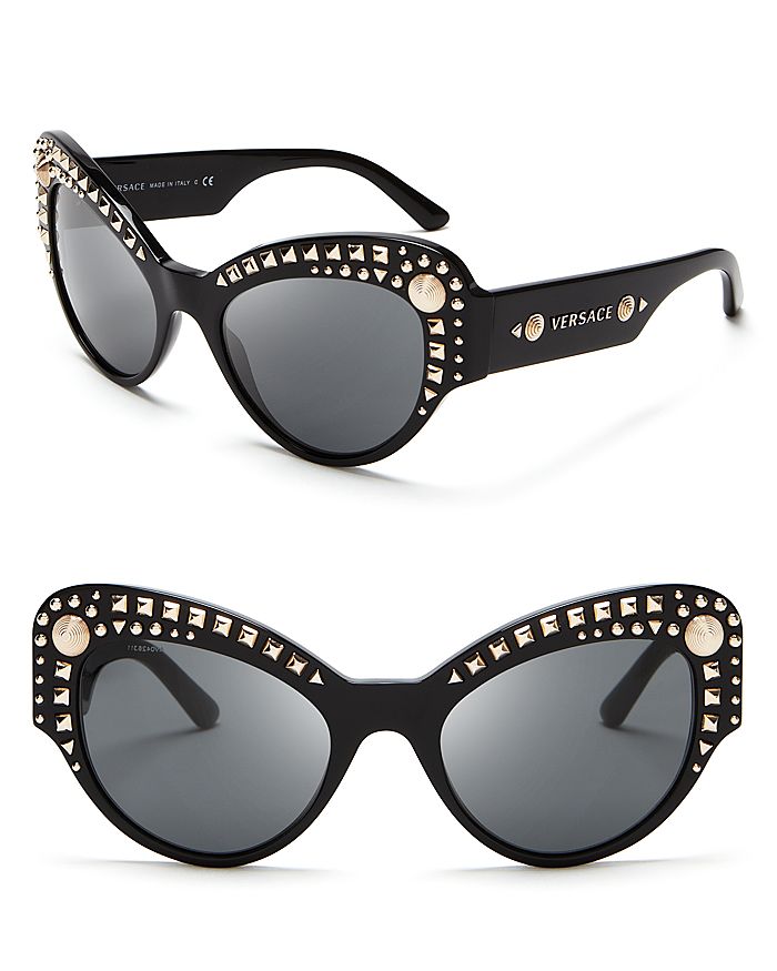 Versace Women's Studded Cat Eye Sunglasses