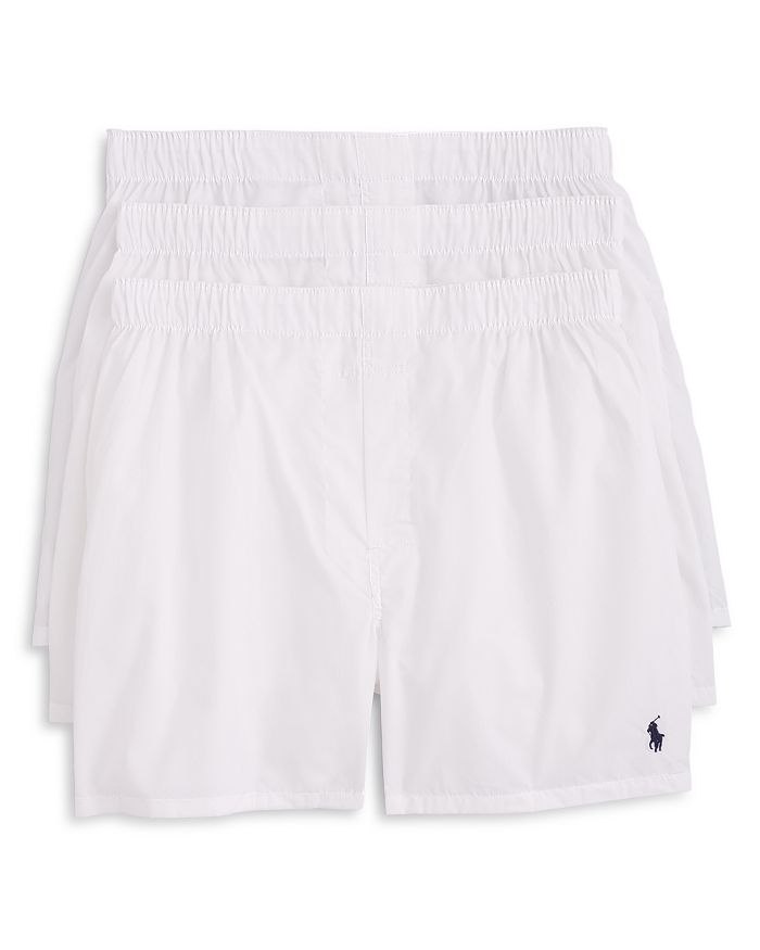 POLO RALPH LAUREN CLASSIC FIT WOVEN BOXERS, PACK OF 3,RCWBP3WHD