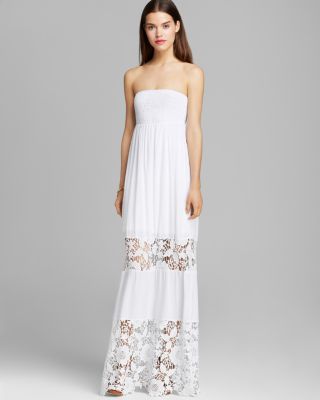 GUESS Maxi Dress - Embroidered Lace | Bloomingdale's Women