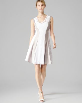 REISS Dress - Seville Lace Silk Inset Flow | Bloomingdale's