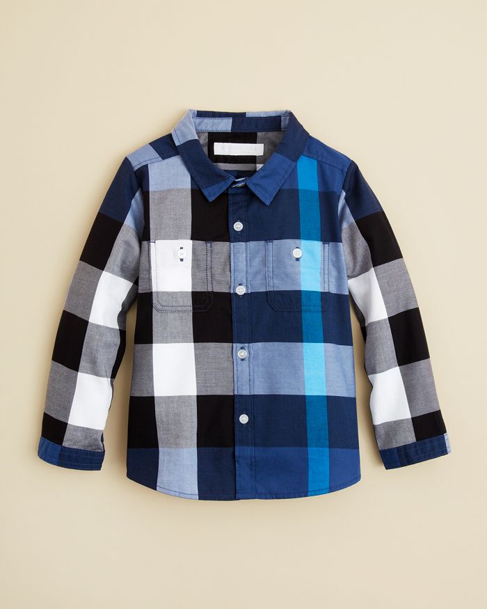 Infant burberry button up on sale