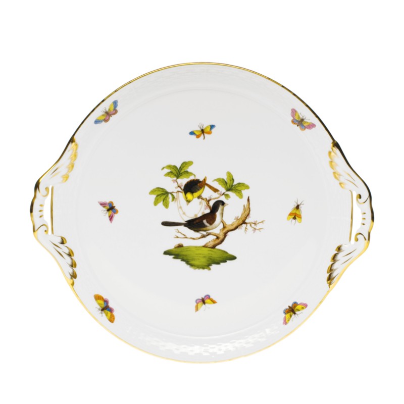Herend Rothschild Bird Round Tray in Motif