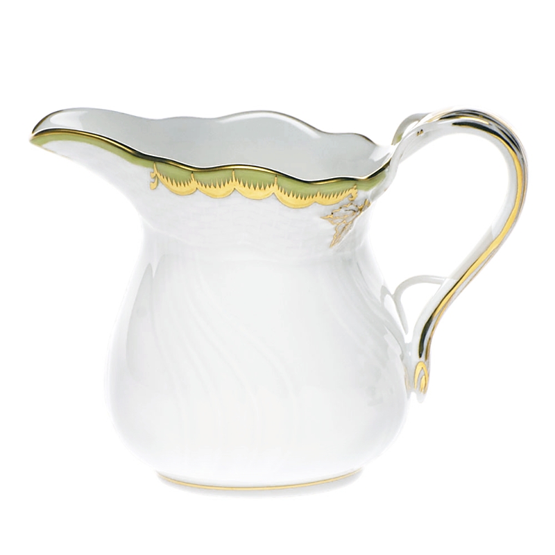Herend Princess Victoria Green Creamer In Green