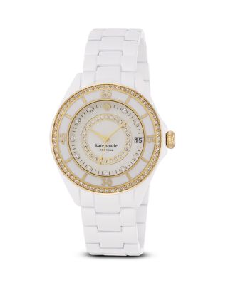 kate spade new york Pavé Enamel Seaport Grand Watch, 38mm