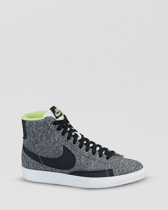 Nike - Lace Up High Top Sneakers - Women's Blazer Mid Textile