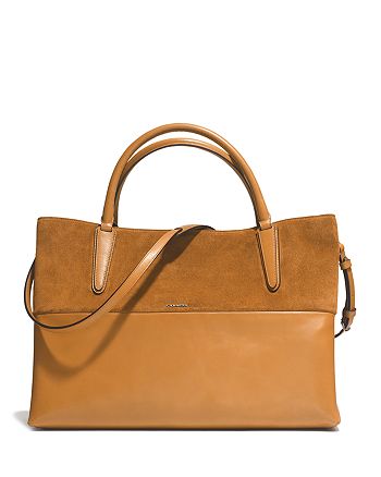COACH The Large Soft Borough Bag in Retro Glovetanned Leather and Suede ...