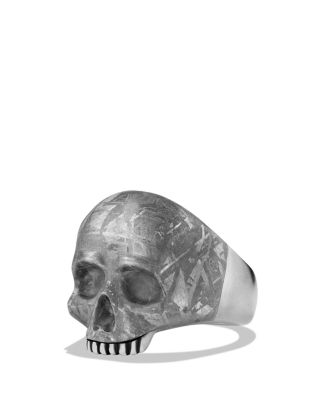 David Yurman Skull Ring with Carved Meteorite | Bloomingdale's