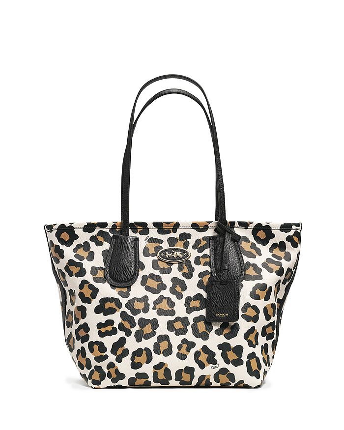 Coach ocelot tote hot sale