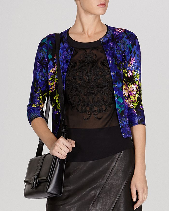 Karen millen store floral cardigan