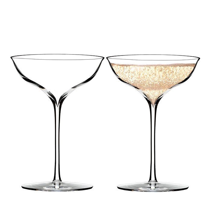 Shop Waterford Elegance Champagne Belle Coupe Glass, Pair In Clear