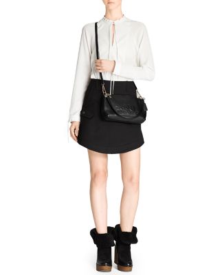 COACH Embossed Horse and Carriage Charley Crossbody in Pebbled