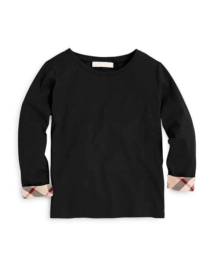 Burberry Girls Tulisa Check Cuff Tee Little Kid Big Kid Bloomingdale s