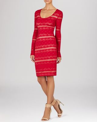 BCBGMAXAZRIA Dress - Tanya Stripe Lace | Bloomingdale's