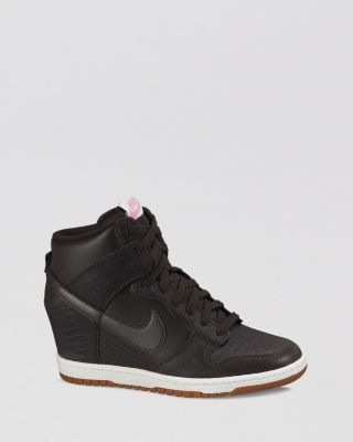 Nike Lace Up High Top Wedge Sneakers 