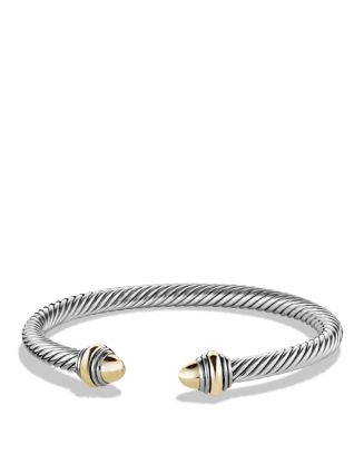 David Yurman Cable Classic Bracelet with 14K Gold, 5mm | Bloomingdale's