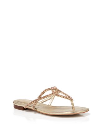 IVANKA TRUMP Jeweled Thong Flat Sandals - Bonna | Bloomingdale's