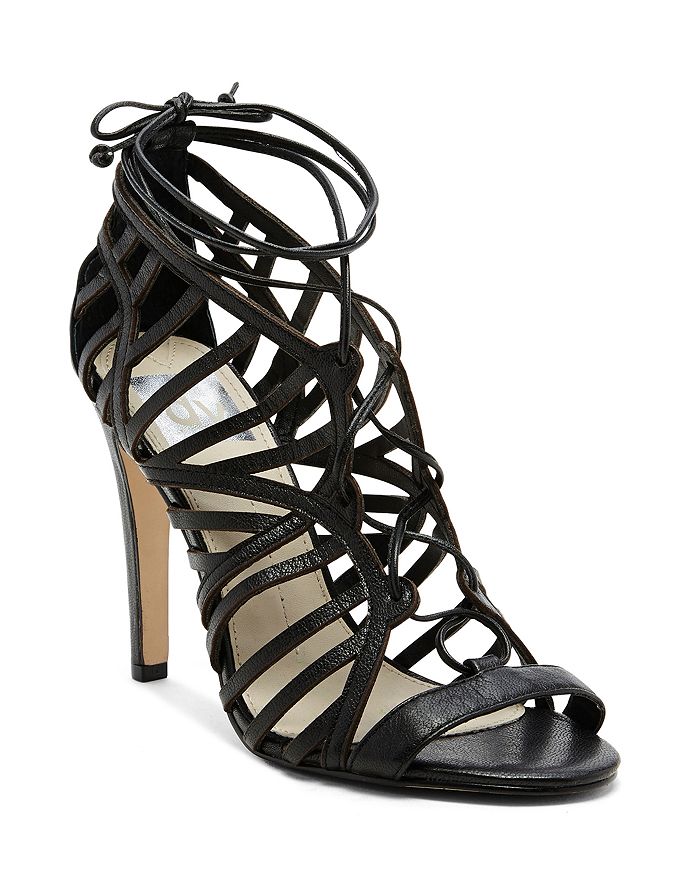 Dolce Vita Open Toe Caged Ghillie Lace Up Sandals - Tessah High-Heel ...