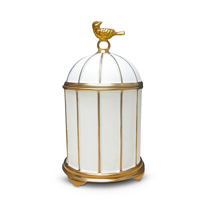 Shop L'objet Birdcage Candle In White/gold