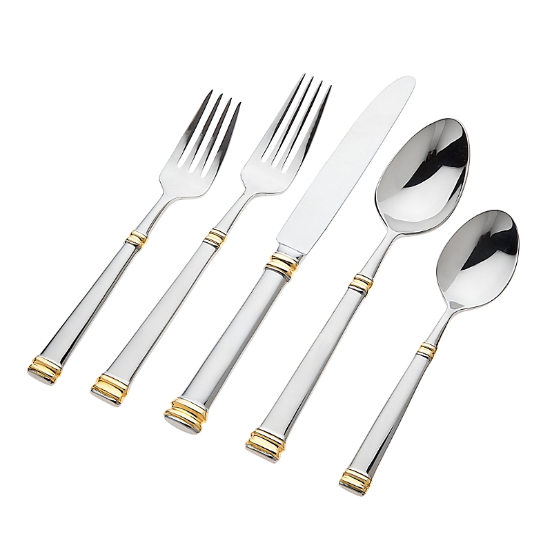 Ricci Argentieri Bramasole Gold 45-piece Flatware Set In Stainless/gold
