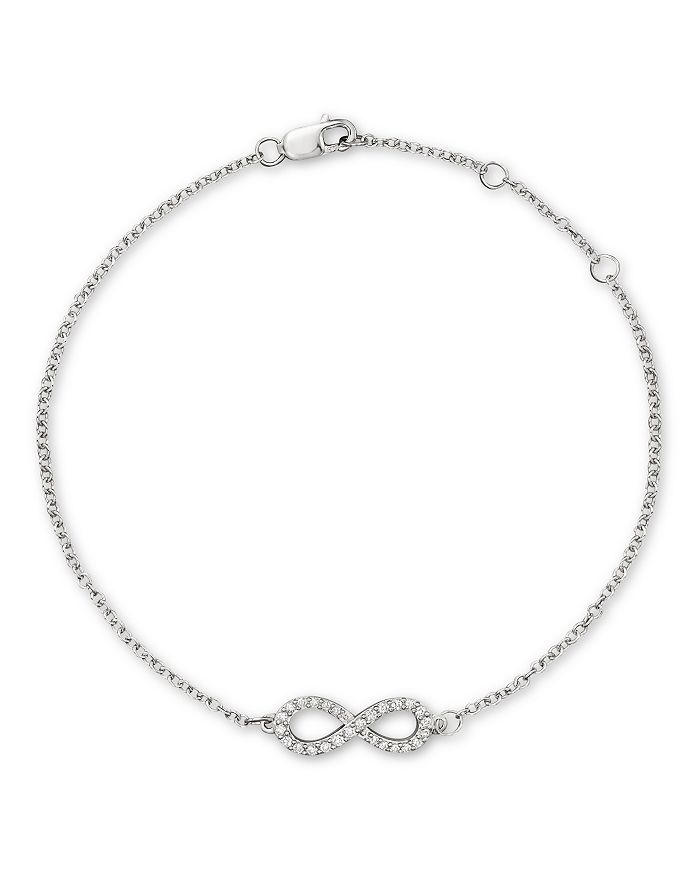 Bloomingdale's Diamond Infinity Bracelet In 14k White Gold,.15 Ct. T.w.