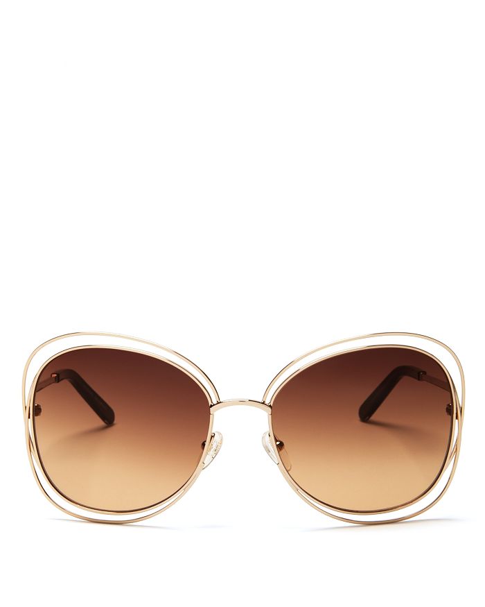 Chloé Women's Carlina Oversized Round Sunglasses, 60mm | Bloomingdale's