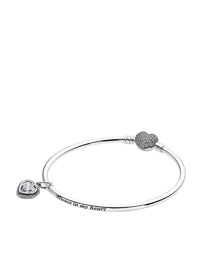 Pandora Bangle Set Sterling Silver Cubic Zirconia Full of