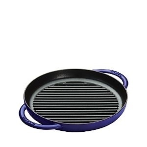 Staub 10 Round Double Handle Pure Grill In Blue