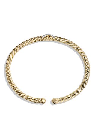 X Bracelet with Diamonds in 18K Gold