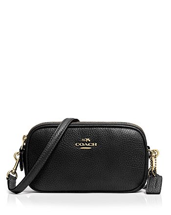 COACH Crossbody Pouch in Polished Pebble Leather | Bloomingdale's