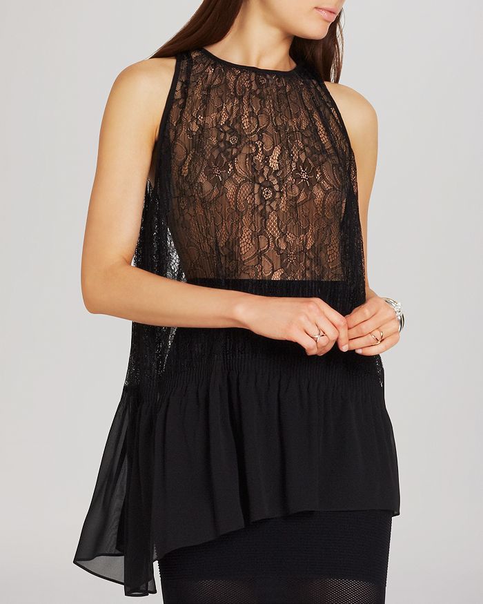 BCBGeneration Asymmetric Pleated Tank | Bloomingdale's