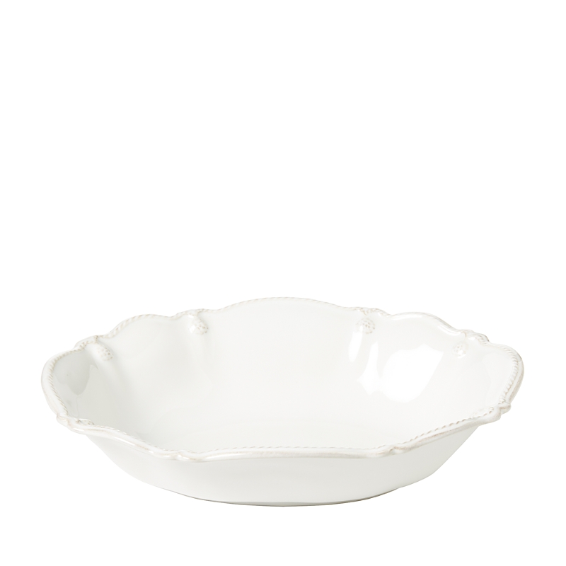 Juliska Berry & Thread 10" Oval Serving Bowl - Whitewash In Whitewash