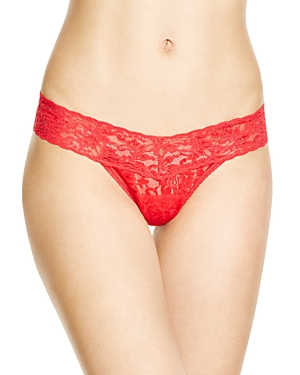 Shop Hanky Panky Signature Low Rise Thongs In Red