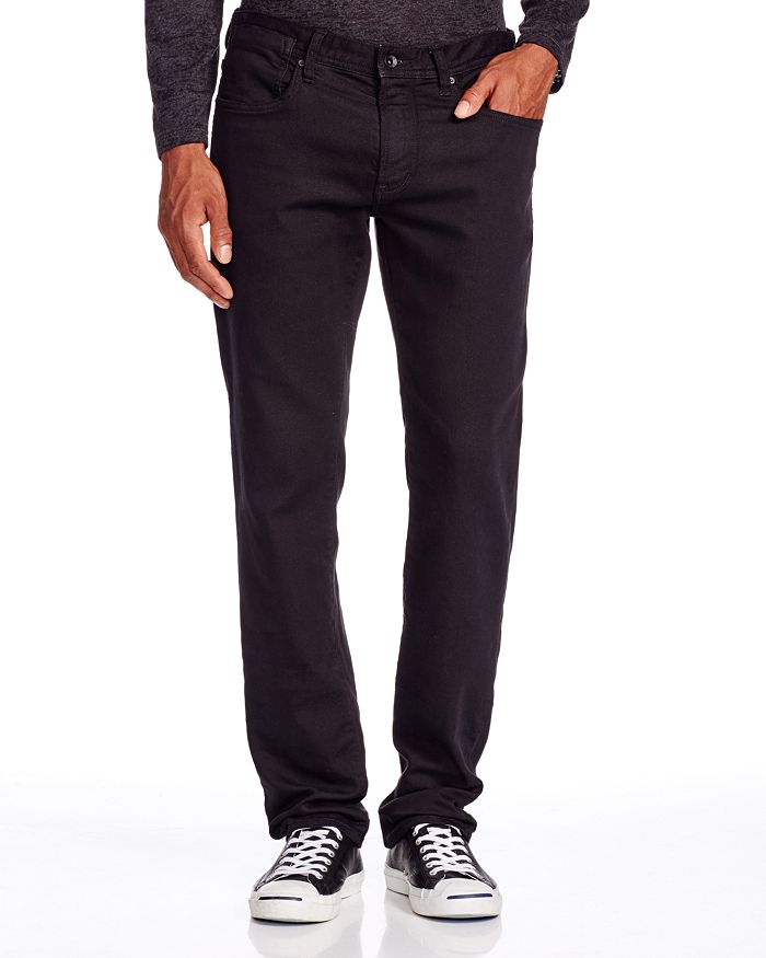 John Varvatos USA Bowery Straight Fit Jeans in Black | Bloomingdale's