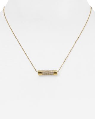 Michael kors barrel pendant necklace on sale